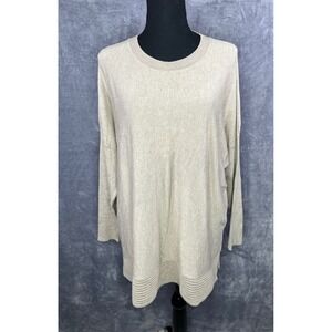 Marla Wynne Knit Tunic Top Long Sleeve Casual Comfy‎ Pullover Sweater M